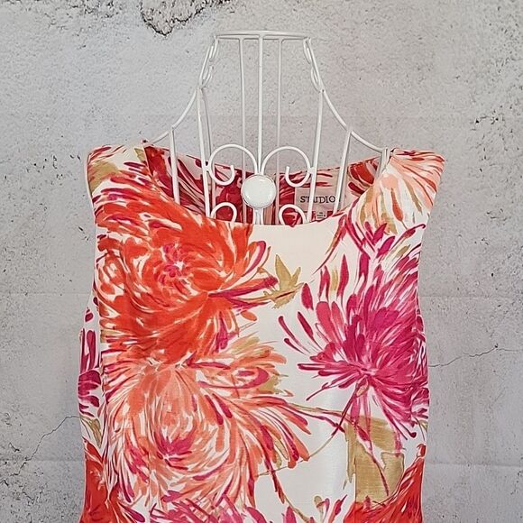 Unbranded Floral Sleeveless Dress - Pink and Orange Womens Size M/L - Picture 2 of 12
